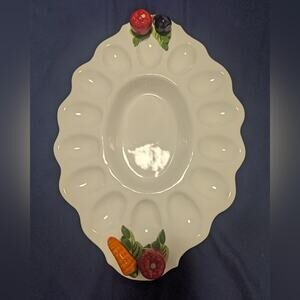 Ceramic Egg Plate-MADE IN ITALY! Perfect Condition.